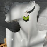 Spring Tulip Clay Earrings