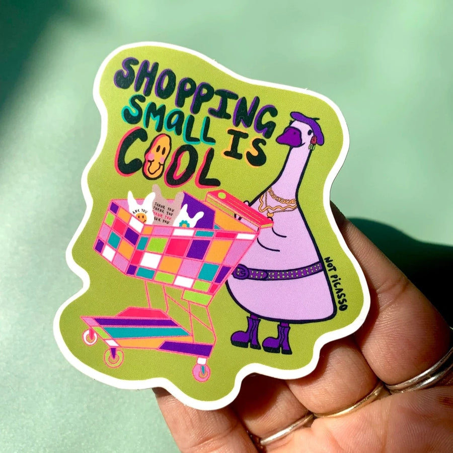 Shopping Small Is Cool Sticker