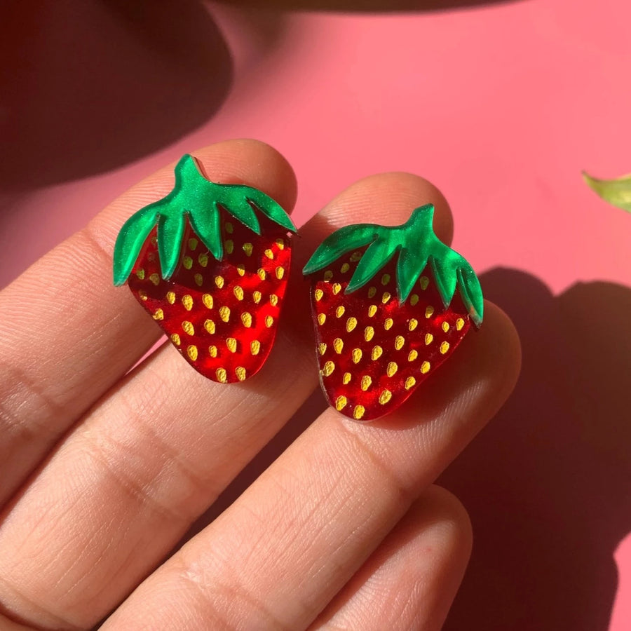Red Baby Berries Earrings
