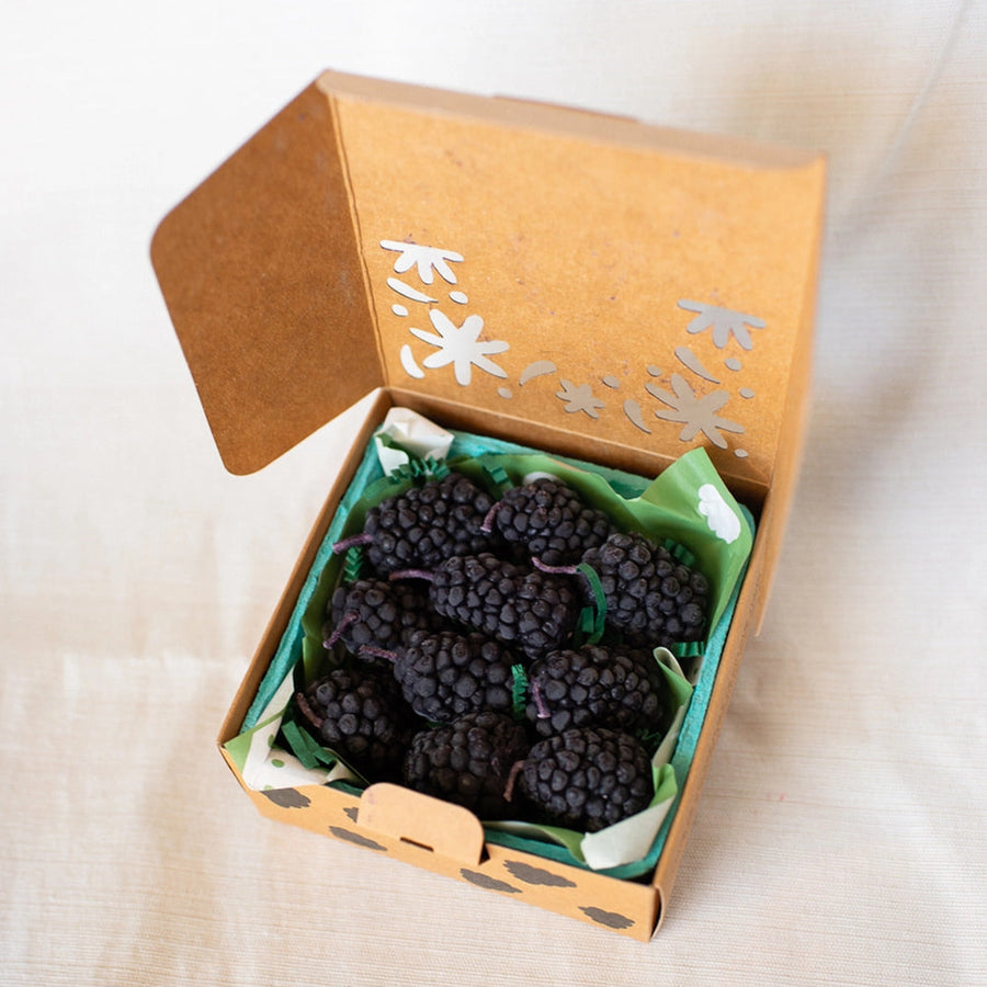 Beeswax Blackberry Birthday Candles - 10 Count