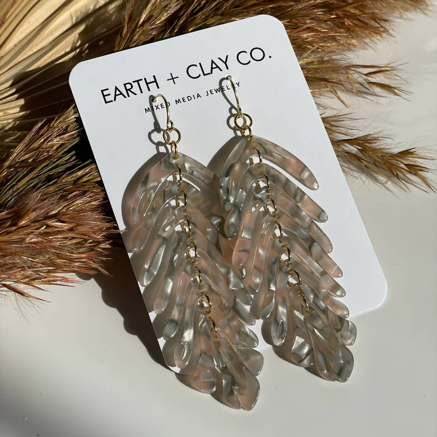 White Ice Corals Earrings