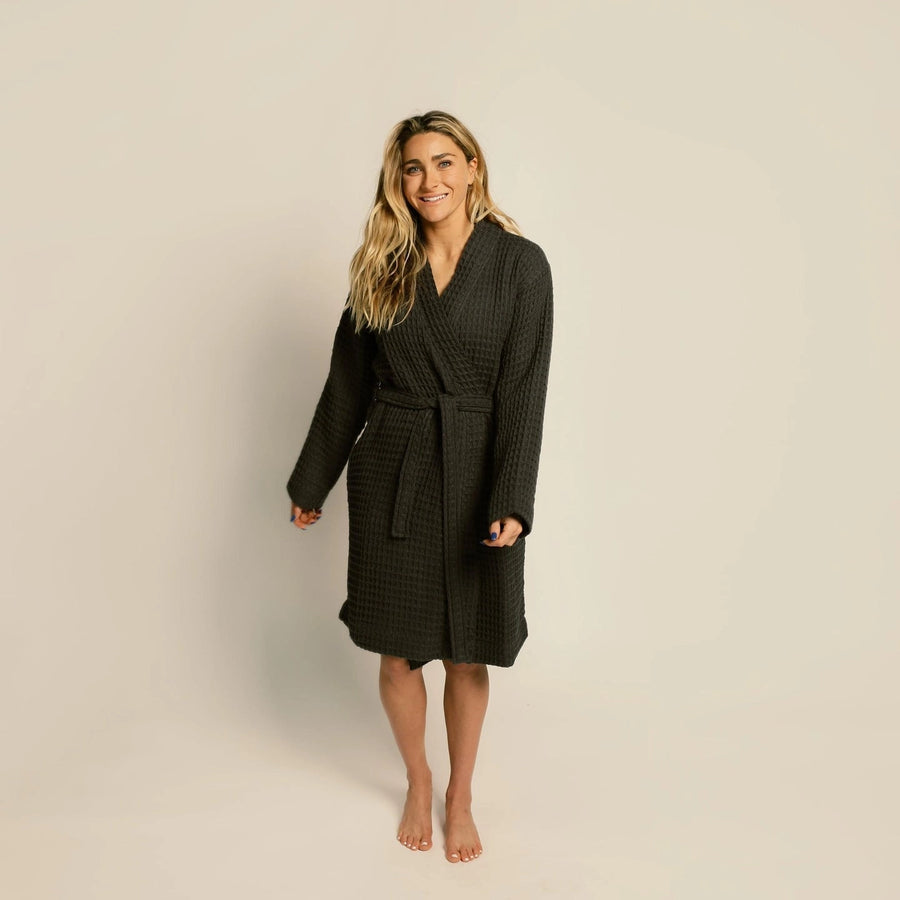 Organic Cotton Weightless Waffle Knit Robe