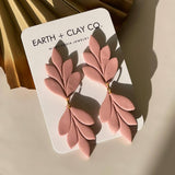 Rose Gold Double Leaf Earrings
