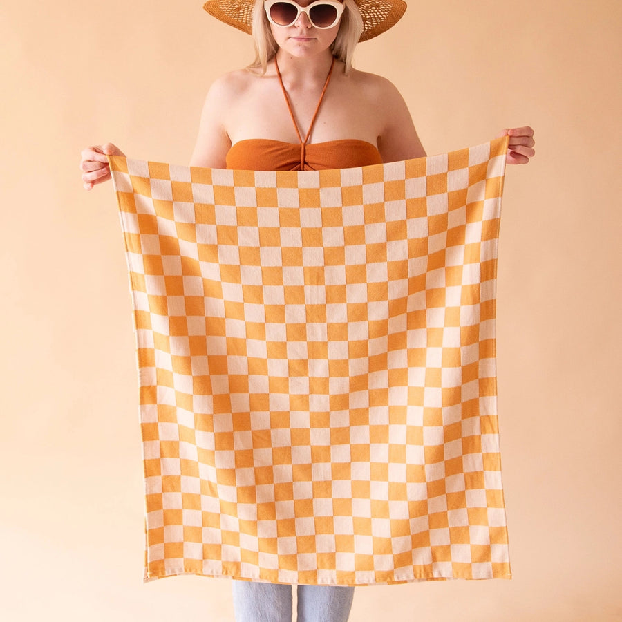 Sand Resistant Checker Beach Towel