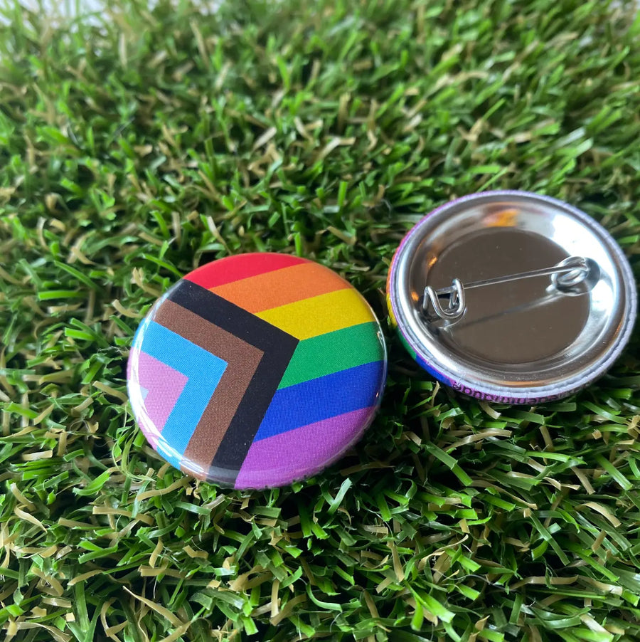 Progress Pride Pin-back Button