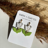 Spring Tulip Clay Earrings