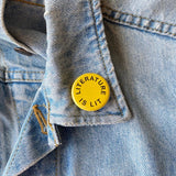 Literature is Lit Pin-back Button