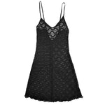 Black lace nightgown on a white background