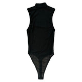 Tulle Mockneck Bodysuit