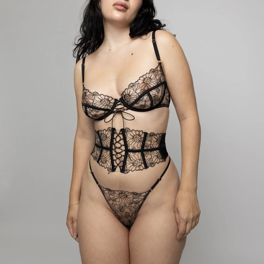 Whisper Lace-Up Thong