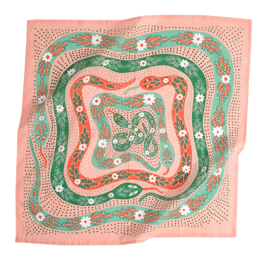 No.069 Pink Snakes Bandana