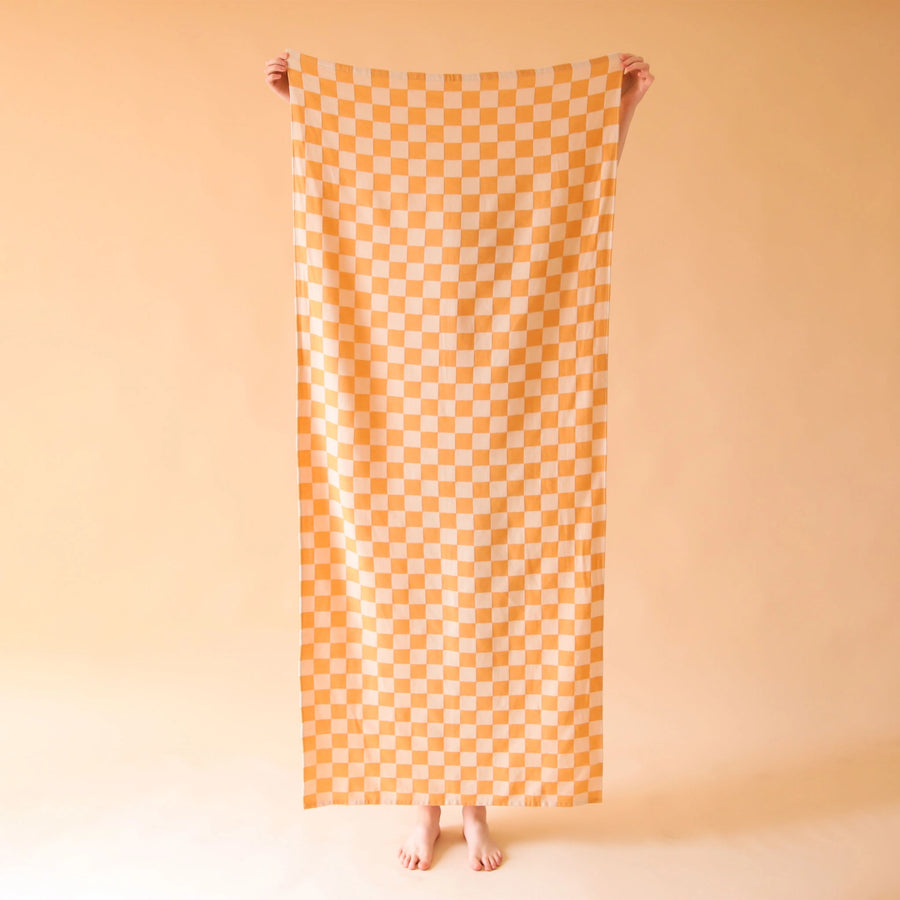 Sand Resistant Checker Beach Towel