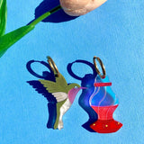 Hummingbird and Feeder Earrings