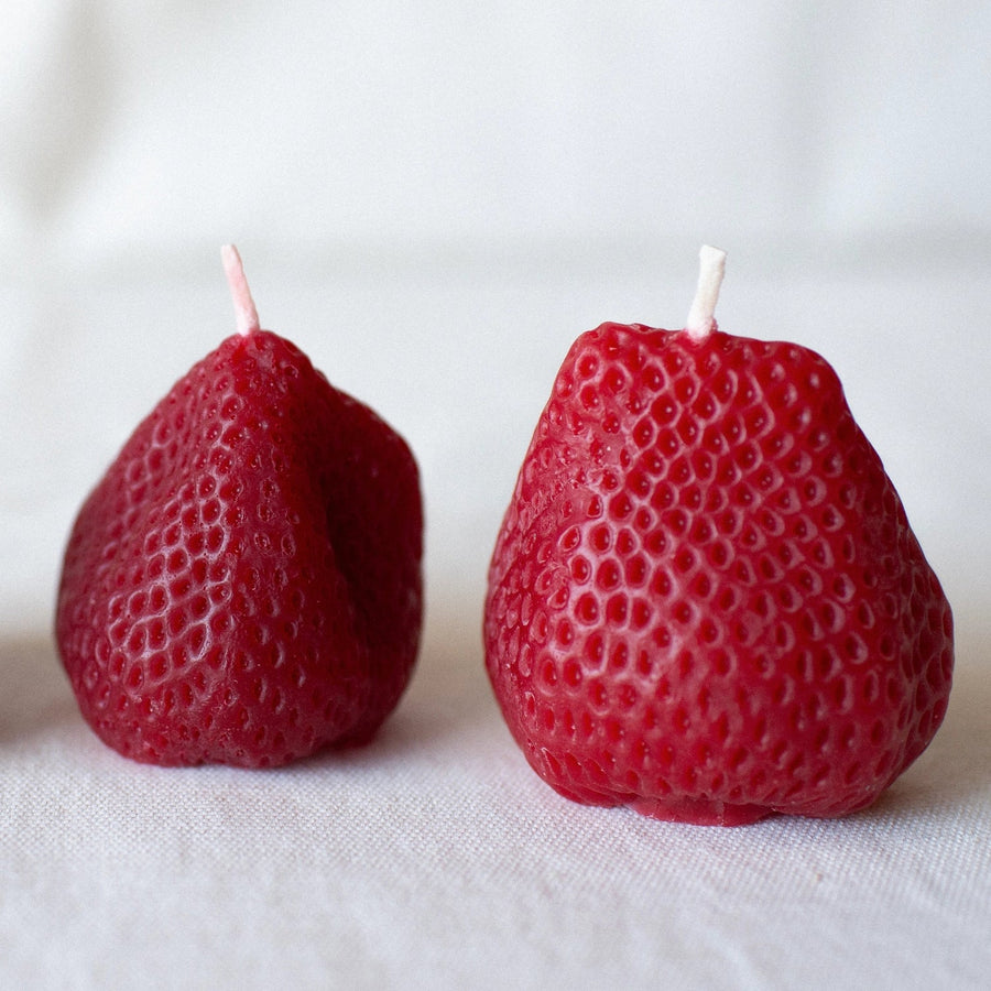 Beeswax Strawberry Tealight Candles - 2 Pack
