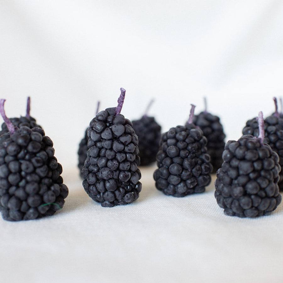 Beeswax Blackberry Birthday Candles - 10 Count