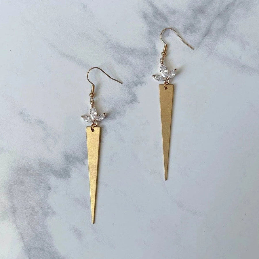 Brass Dagger Earrings