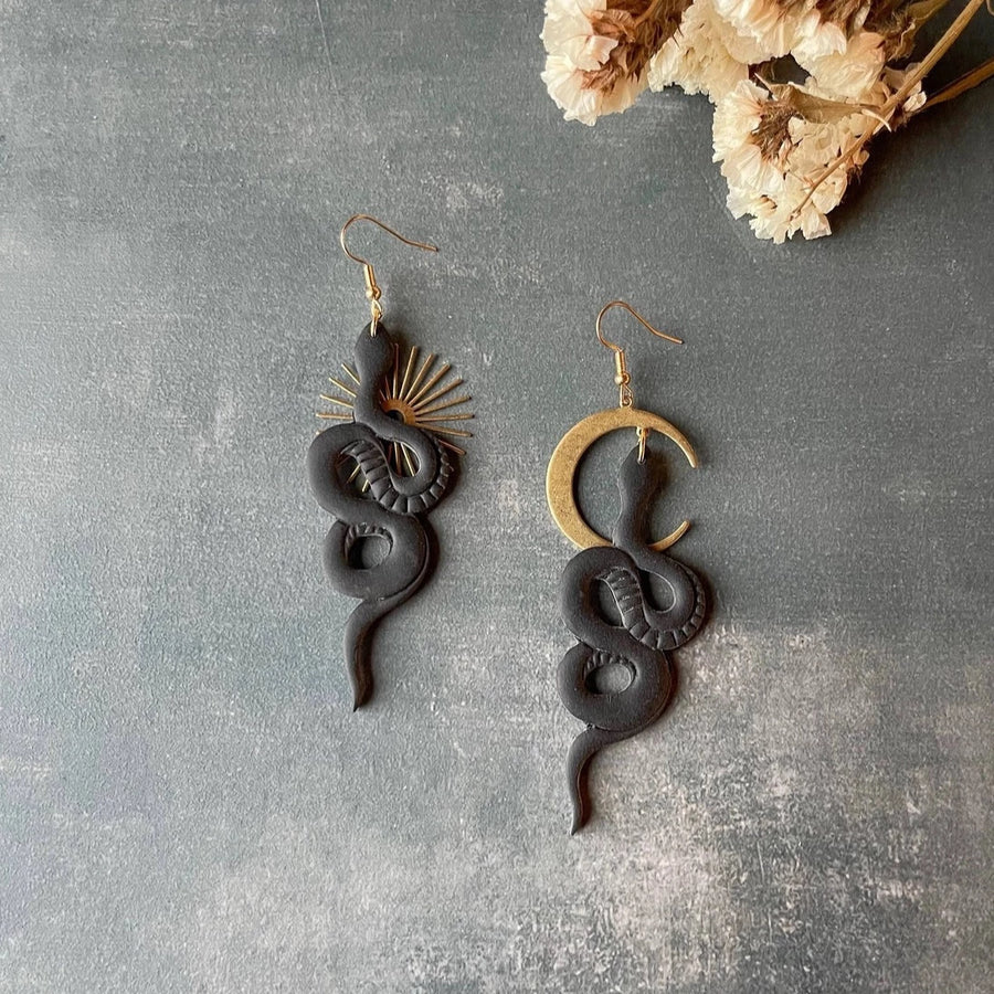 Sun Serpent Earrings