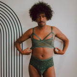 Mesh Triangle Cut Out Bralette