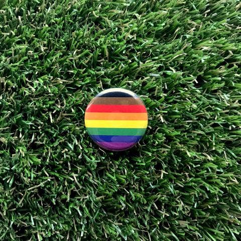 Gay Pride Flag Pin-back Button - Salix Intimates