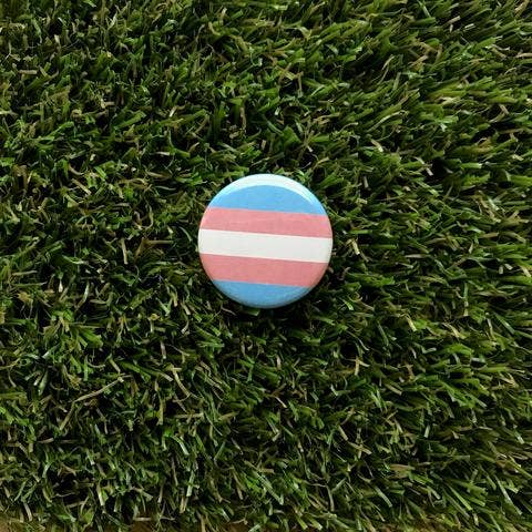 Transgender Pride Flag Pin-back Button - Salix Intimates