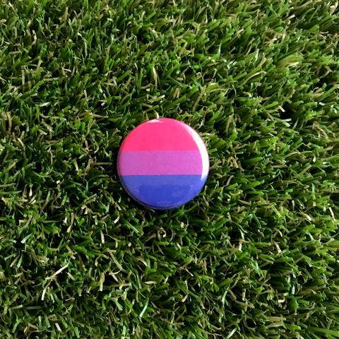Bisexual Pride Flag Pin-back Button - Salix Intimates