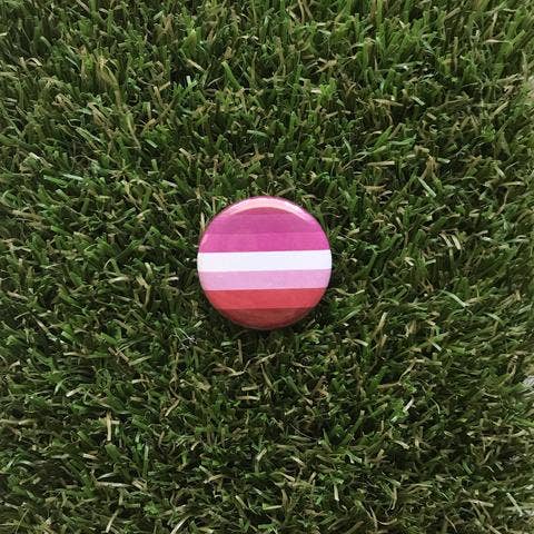Lesbian Pride Flag Pin-back Button - Salix Intimates