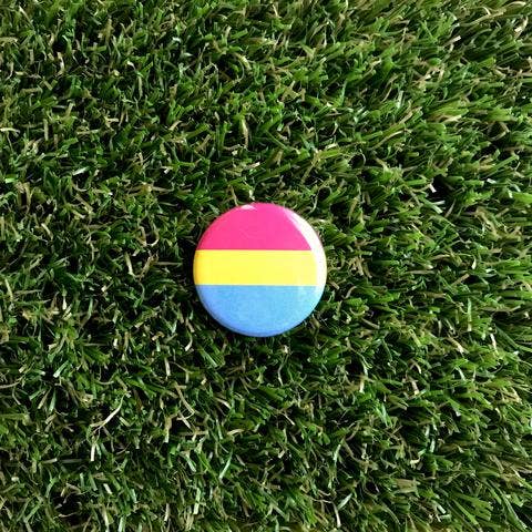 Pansexual Pride Flag Pin-back Button - Salix Intimates