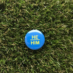 He/Him Pin-back Button - Salix Intimates