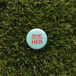 She/Her Pin-back Button - Salix Intimates
