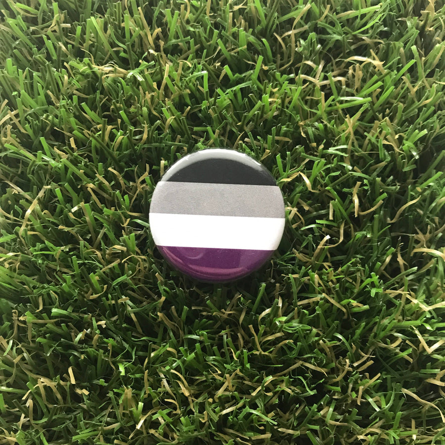 Asexual Pride Flag Pin-back Button - Salix Intimates
