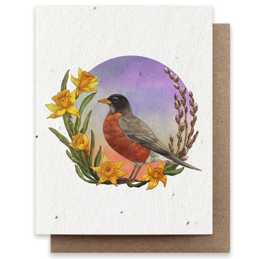 Spring Robin Plantable Seeded Card