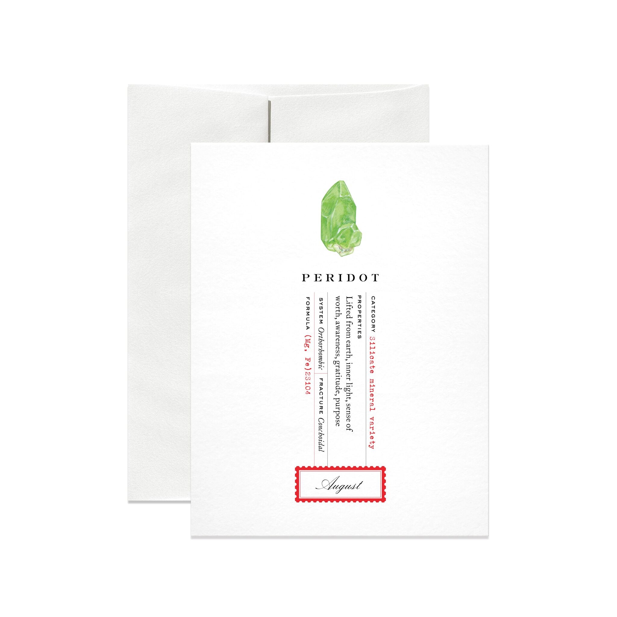 August Birthstone Greeting Card - Salix Intimates