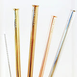 Nip Slip Pastel Reusable Metal Straw Set