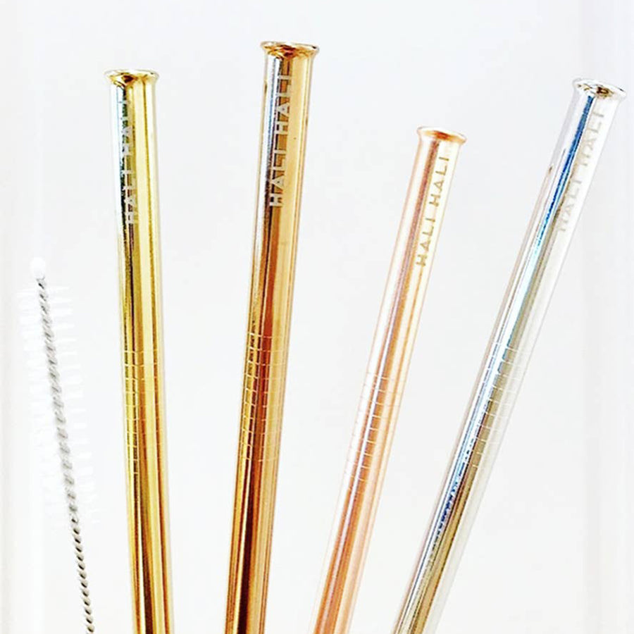 Reusable Metal Straw Set - 2 Straw Pack - Salix Intimates