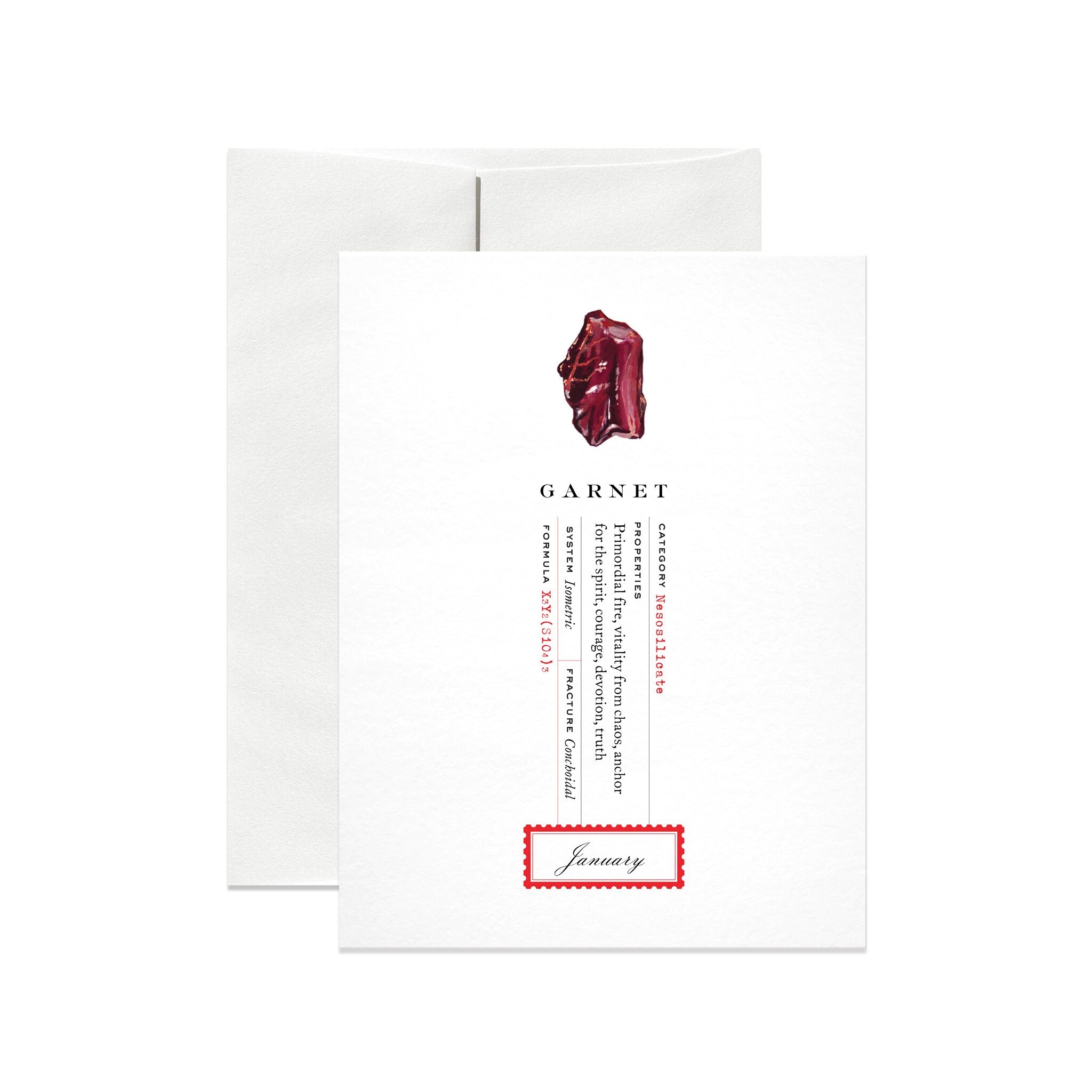 January Birthstone Greeting Card - Salix Intimates