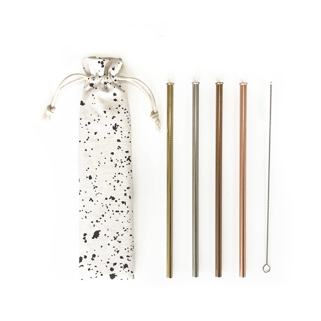Splatter Reusable Metal Straw Set - Salix Intimates