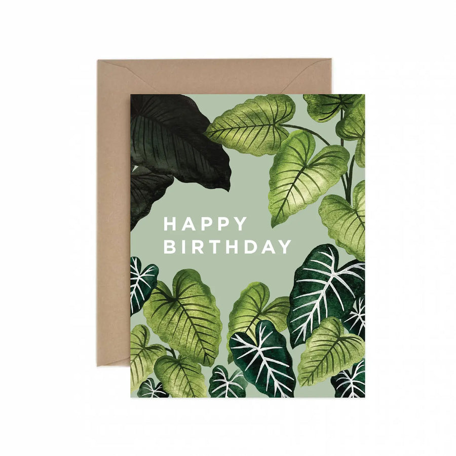 Alocasia Birthday Greeting Card