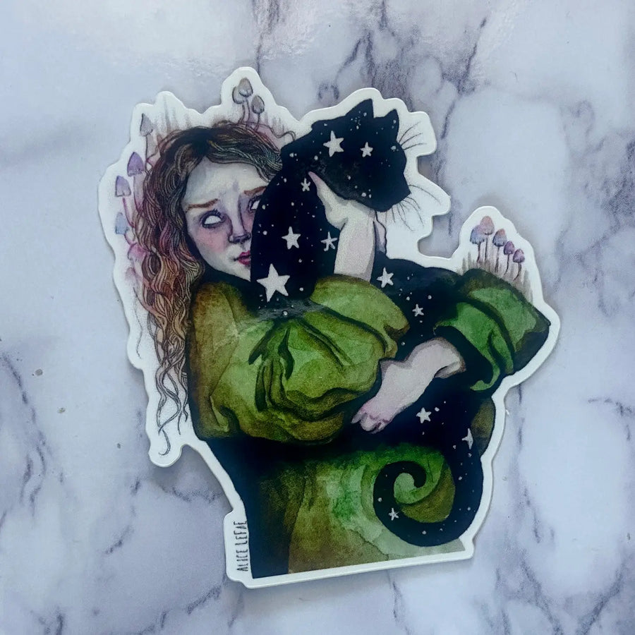 Coraline + the Cat Vinyl Sticker