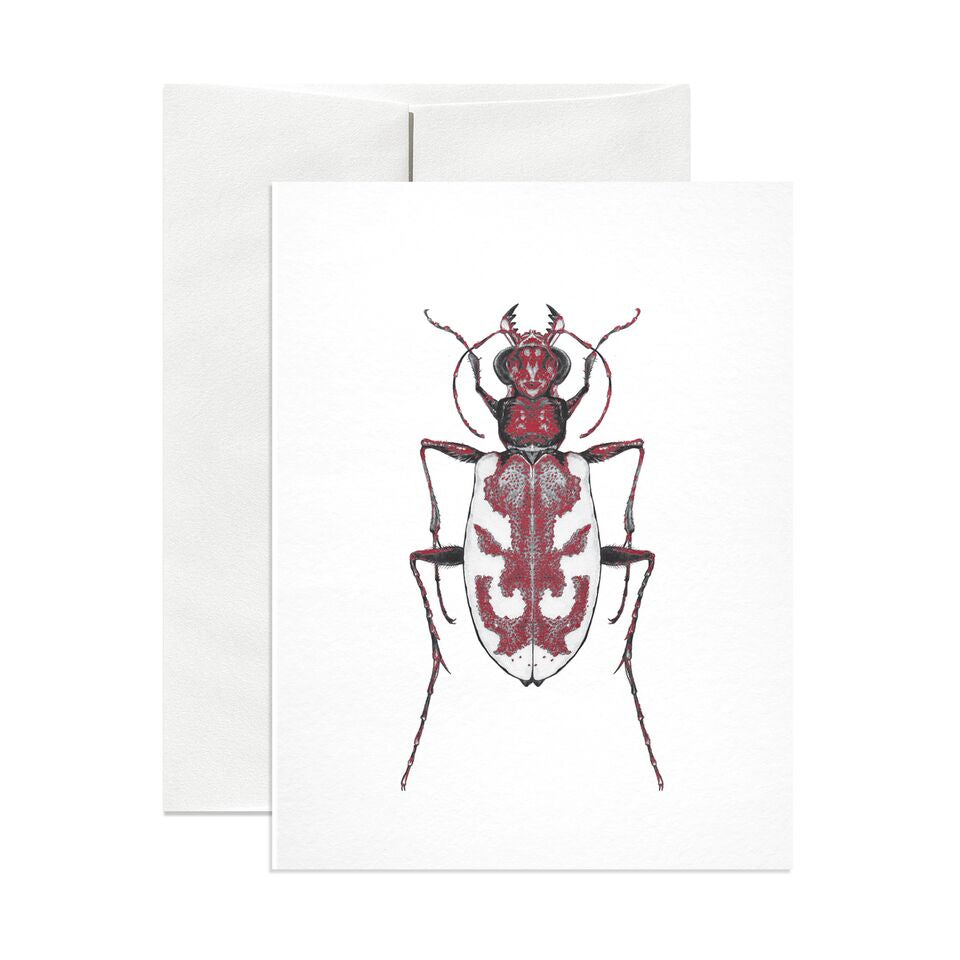 Blowout Tiger Beetle Greeting Card - Salix Intimates