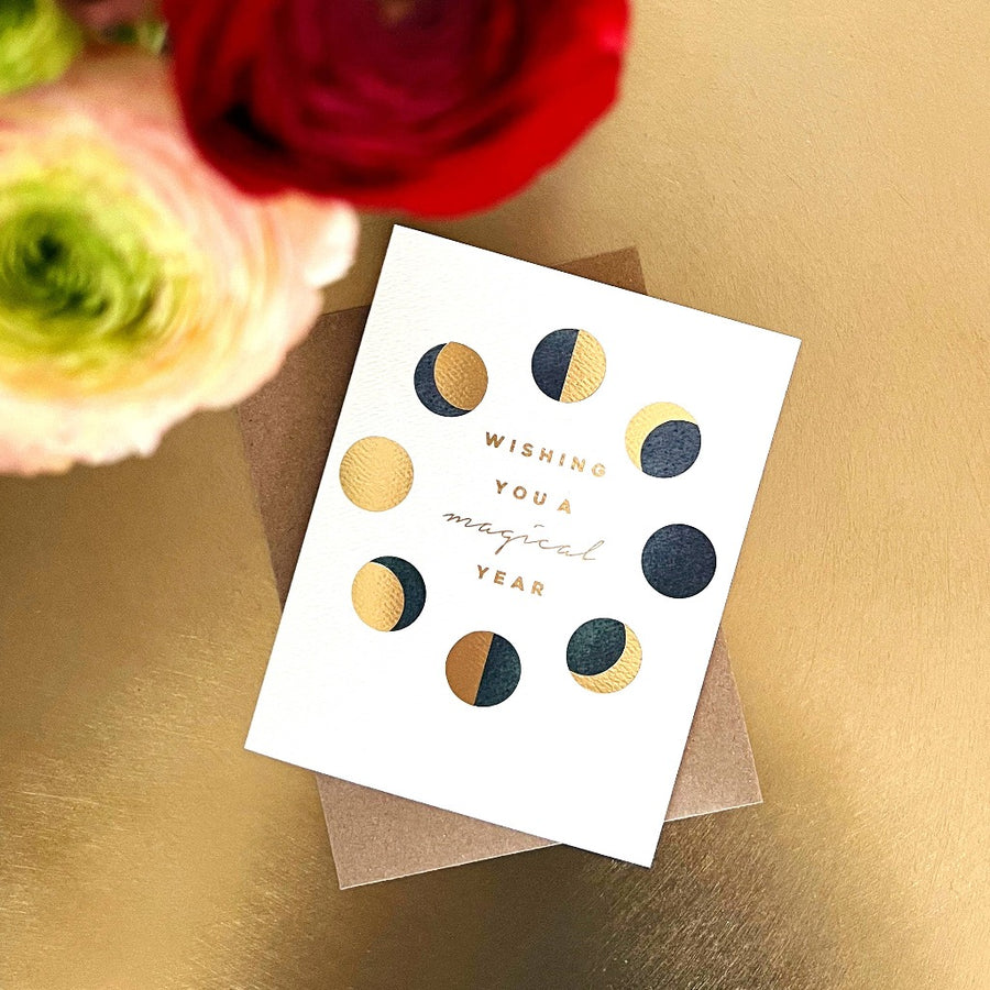 Phases of the Moon Birthday Card