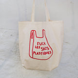 Fuck Plastique Bags Cotton Tote