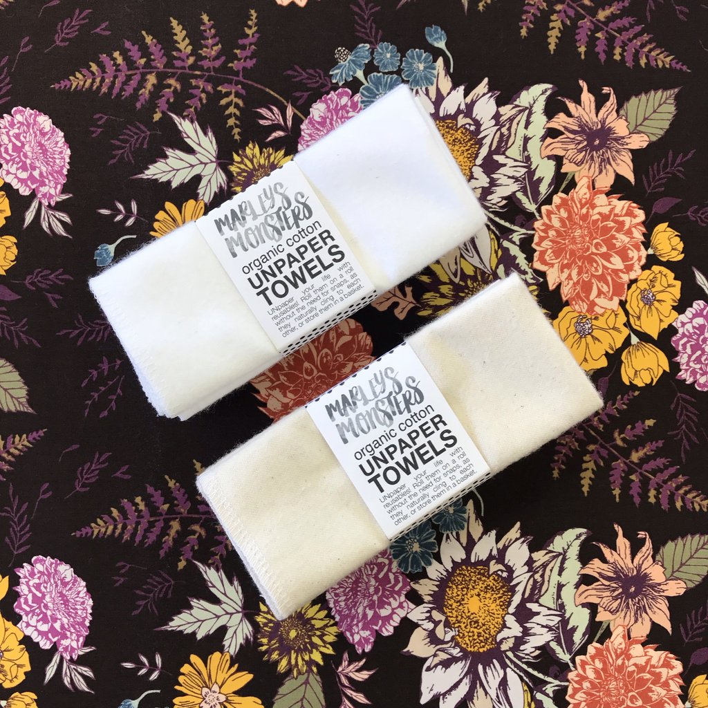 Reusable Organic Cotton UNpaper Towels - Salix Intimates
